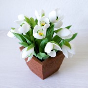 Букет из сахарных цветов «Подснежники» (16см, 310 гр.)