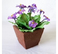 Букет из сахарных цветов «Фиалка» (15 см, 290 гр.)