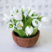 Букет из сахарных цветов «Подснежники»  (15 см, 405 гр.)