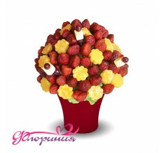 Композиция из клубники "Букет страсти"