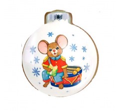Новогоднее печенье «Игрушка шар» (9 см, 60 гр.)