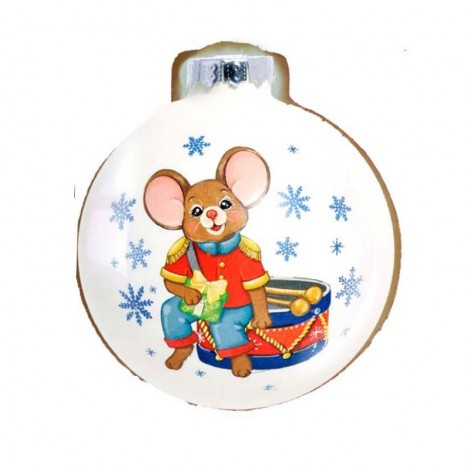 Новогоднее печенье «Игрушка шар» (9 см, 60 гр.)