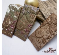 Плитка шоколадная барельеф «Куранты"» (16,5*8 см, 90 гр.)